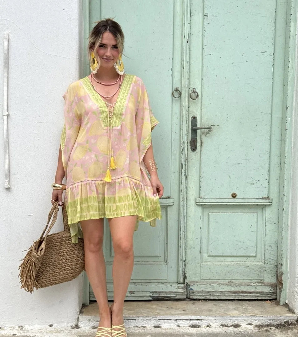 Hera Short Kaftan Limoni